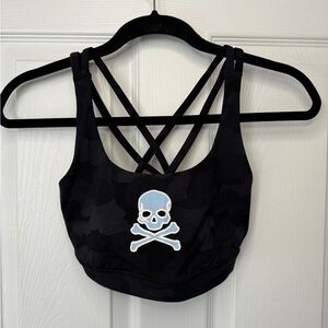 Lululemon Soulcycle Skull Camo Sport Bra